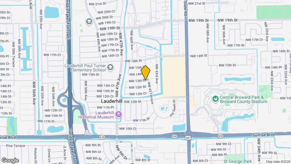 4360 NW 13th Ct Map and Location Details