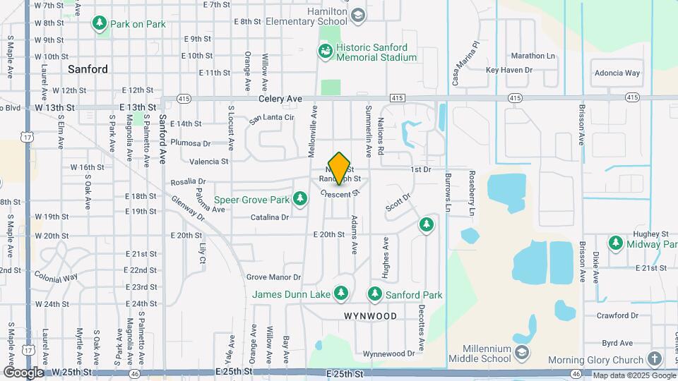 1208 Crescent St Map and Location Details