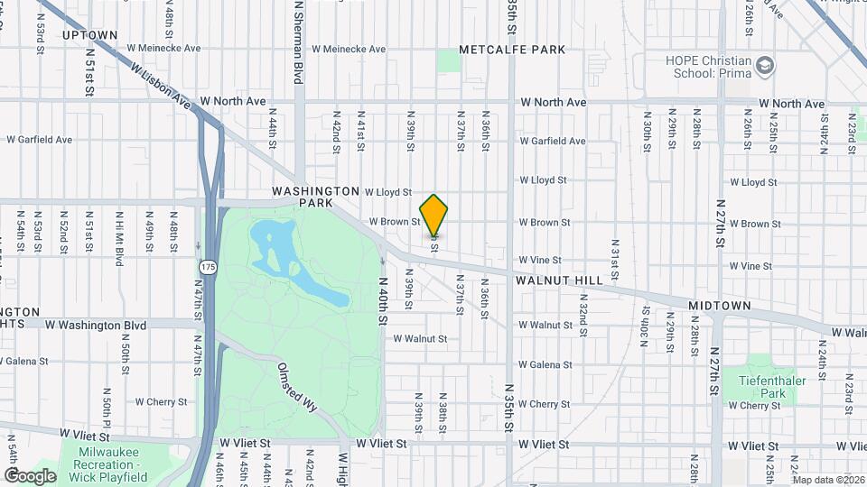 1931 N 38th St Map and Location Details