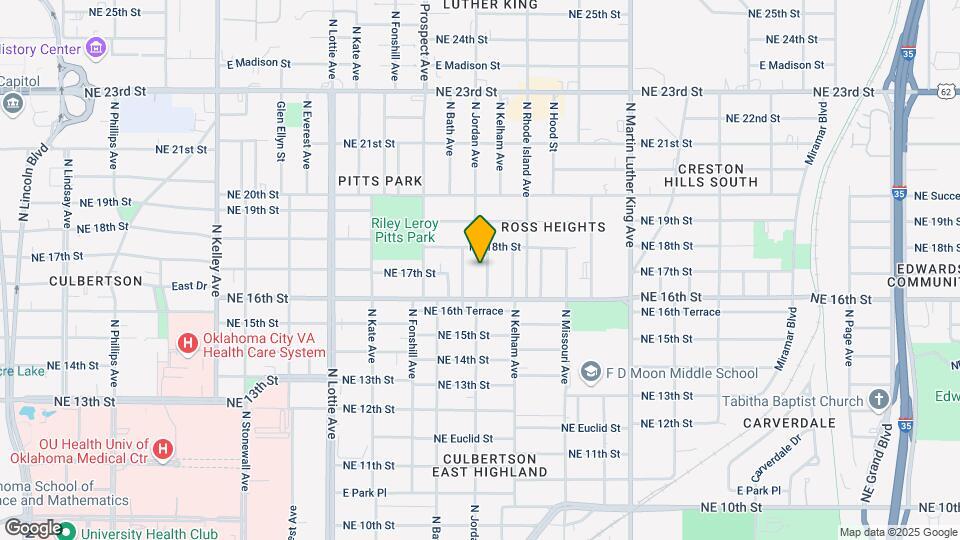 1801 N Jordan Ave Mapa y Detalles de la Ubicación