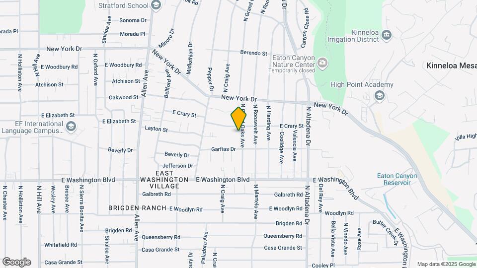 1523 N Grand Oaks Ave Mapa y Detalles de la Ubicación
