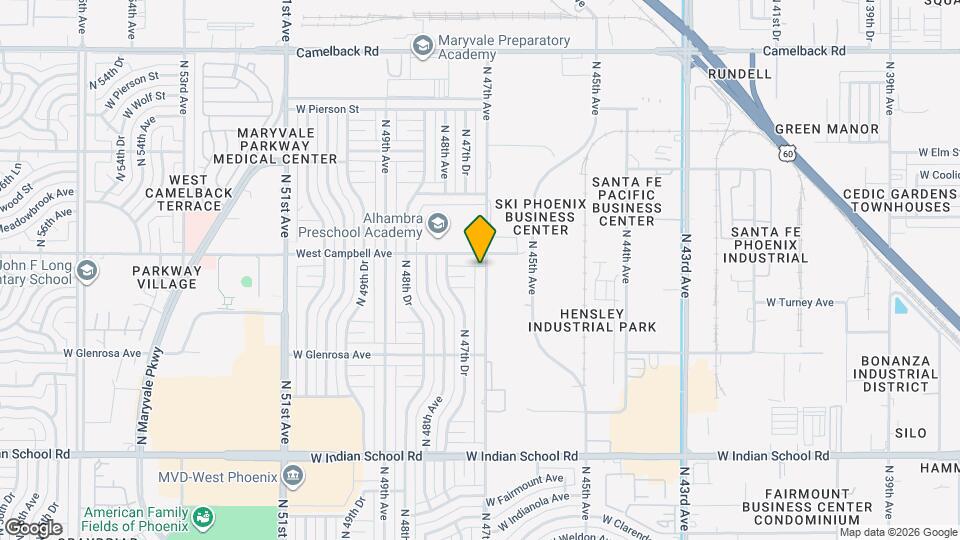 4436 N 47th Ave Map and Location Details