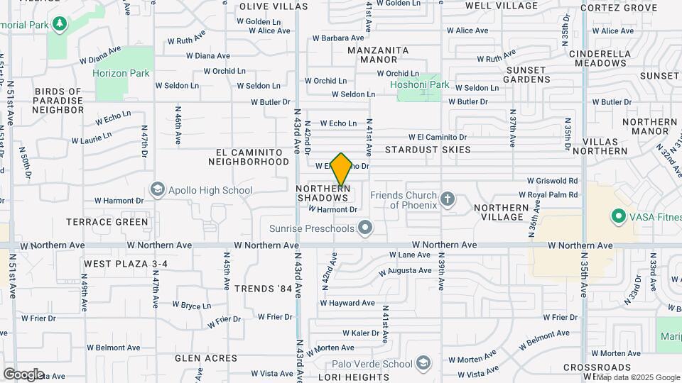 4142 W Royal Palm Rd Map and Location Details