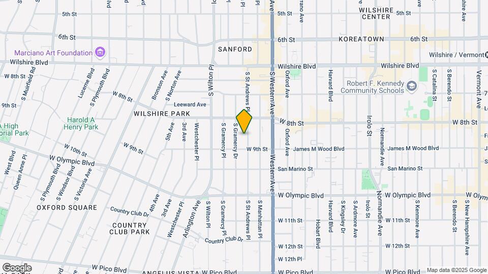 845 S St Andrews Pl Mapa y Detalles de la Ubicación