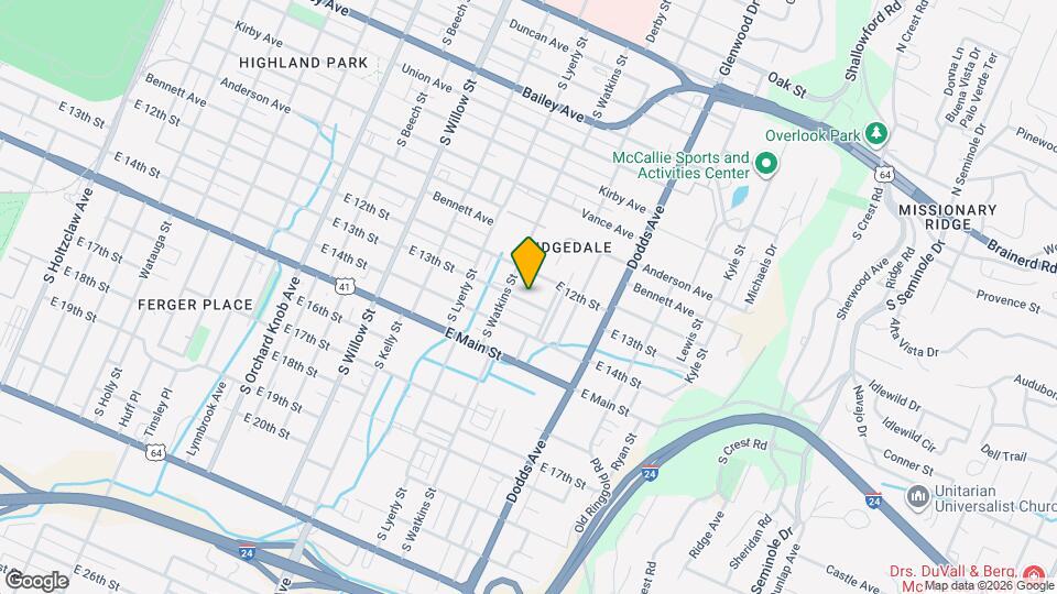 2409 E 13th St, Unit B Map and Location Details