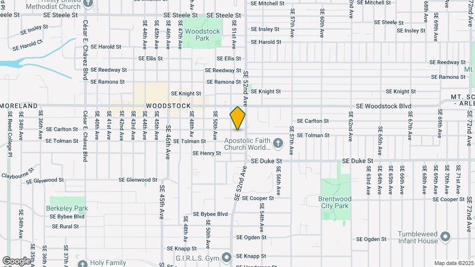5120 SE Carlton St Map and Location Details