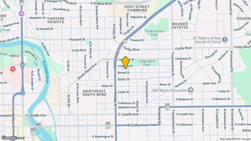 1135 Bissell St Map and Location Details