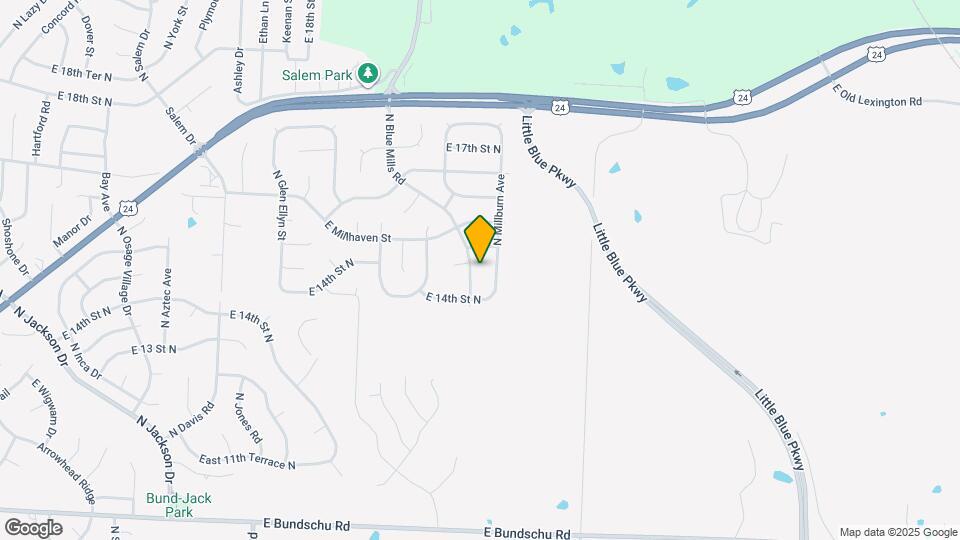 1417 N Blue Mills Rd Map and Location Details