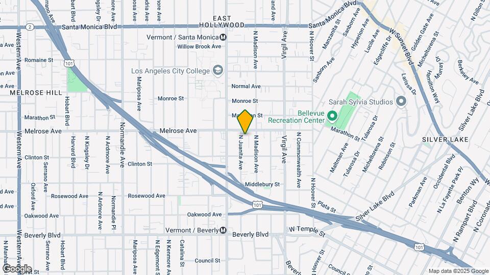 646 N Juanita Ave Map and Location Details