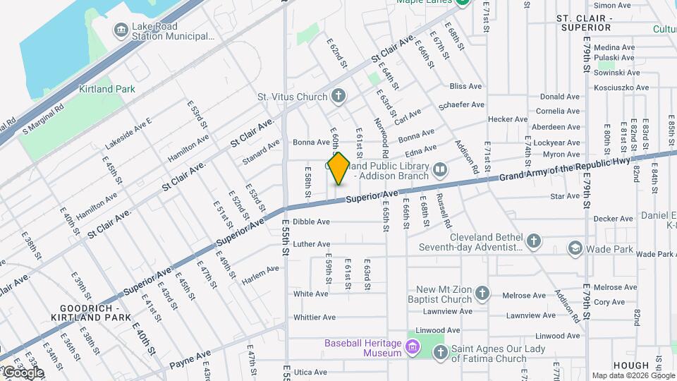 1277 E 60th St Map and Location Details