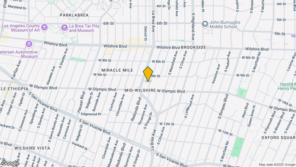 933 S Sycamore Ave Map and Location Details