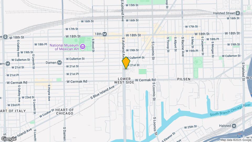 2121 S Ashland Ave Map and Location Details