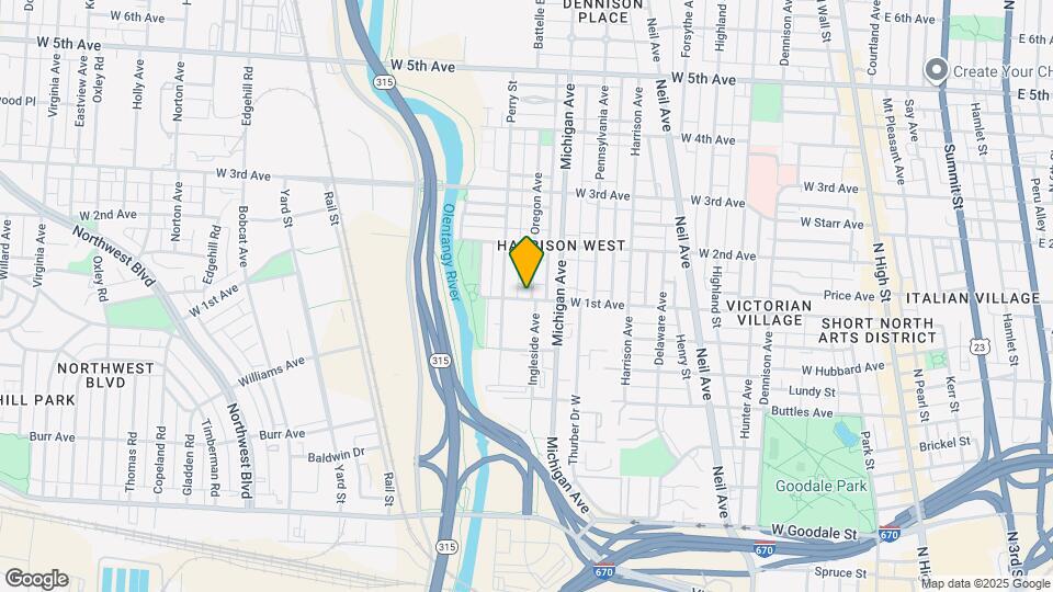 514 W 1st Ave Map and Location Details