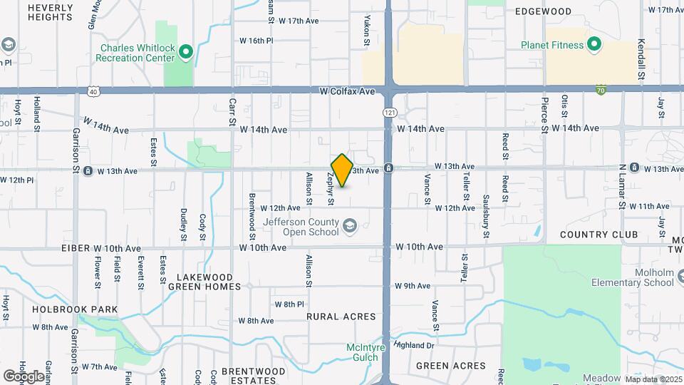 1221 Yarrow St Map and Location Details