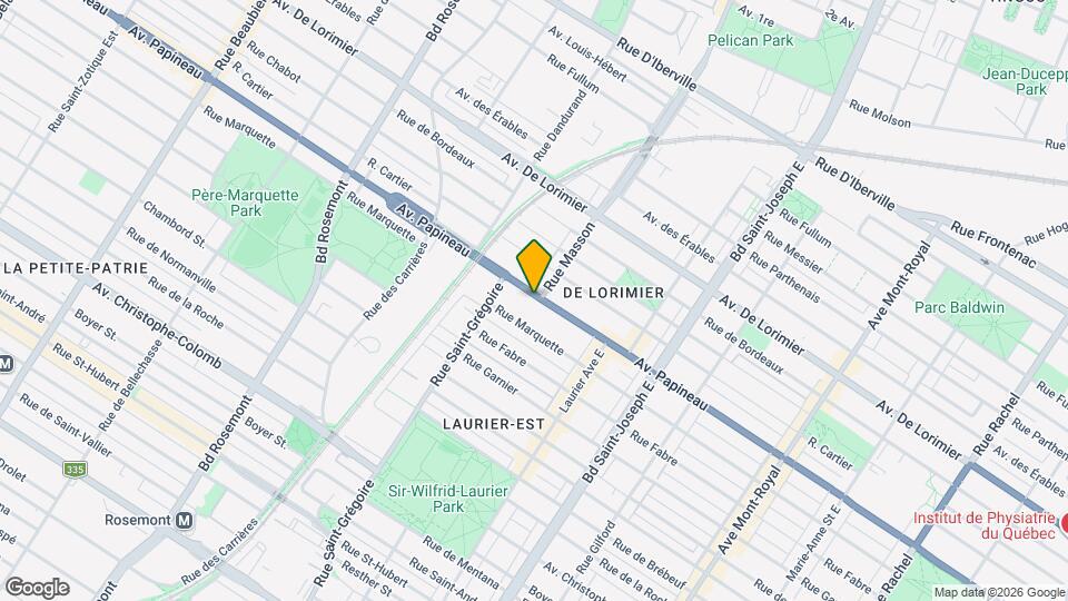 5350 Papineau Av Map and Location Details
