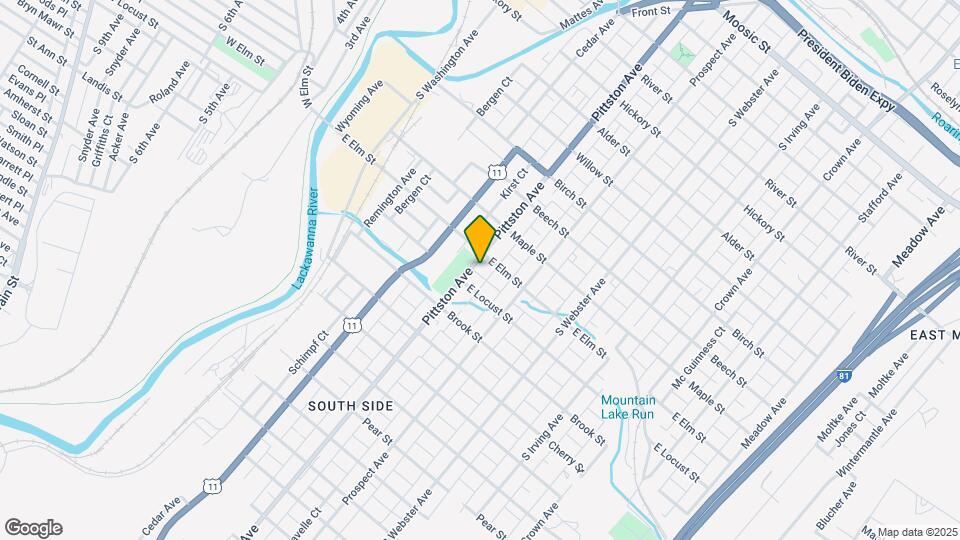 1115 Pittston Ave Mapa y Detalles de la Ubicación
