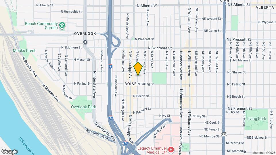 3958 N Albina Ave Map and Location Details