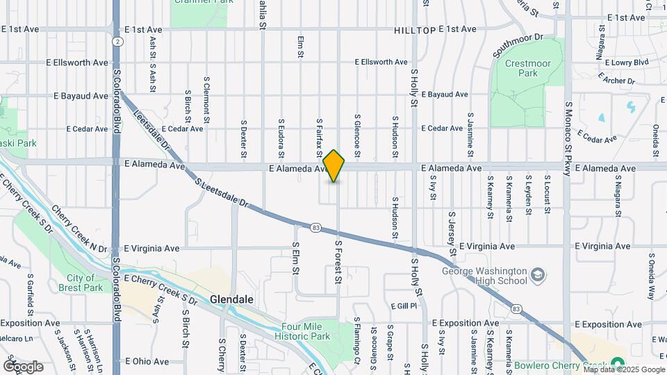 345 S Forest St Map and Location Details