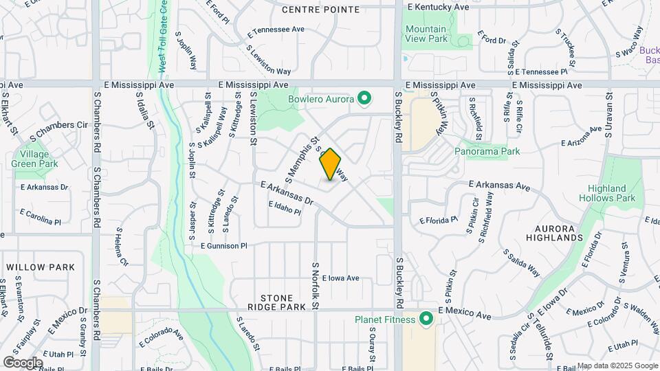 16533 E Wyoming Dr Map and Location Details