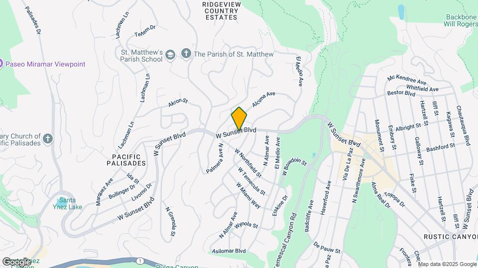 16109 W Sunset Blvd Map and Location Details