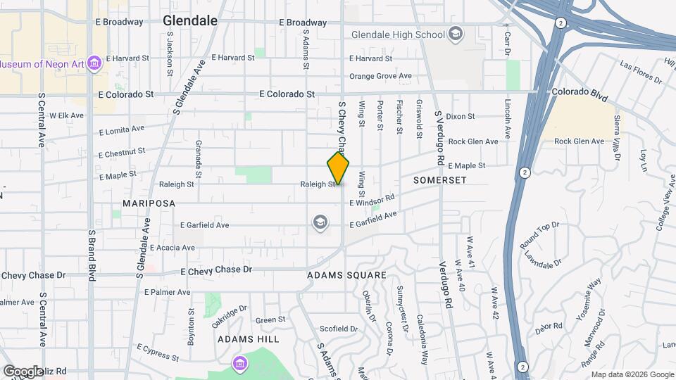731 S Chevy Chase Dr Map and Location Details