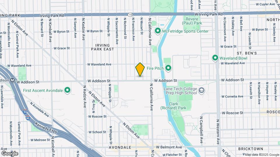 2838 W Addison St Map and Location Details