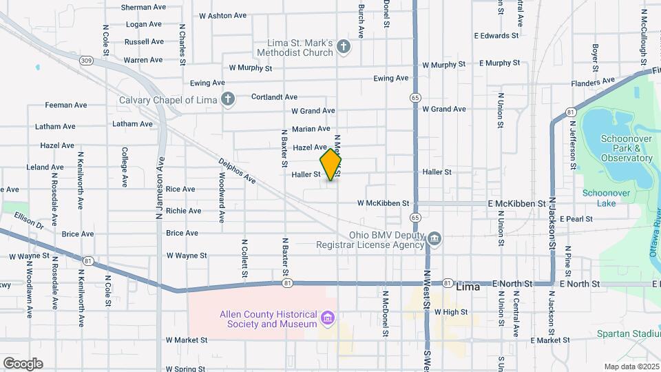 621 N Metcalf St Map and Location Details