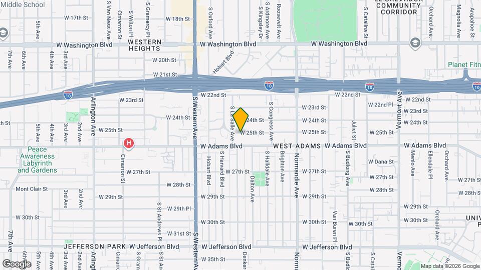 1864 W 25th St Map and Location Details