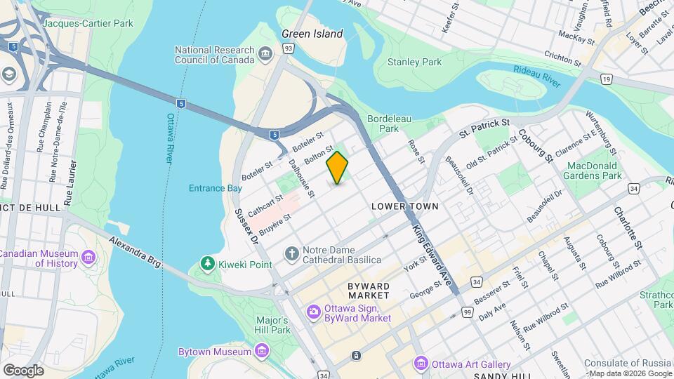 164 Bruyère St, Unit 1 Map and Location Details
