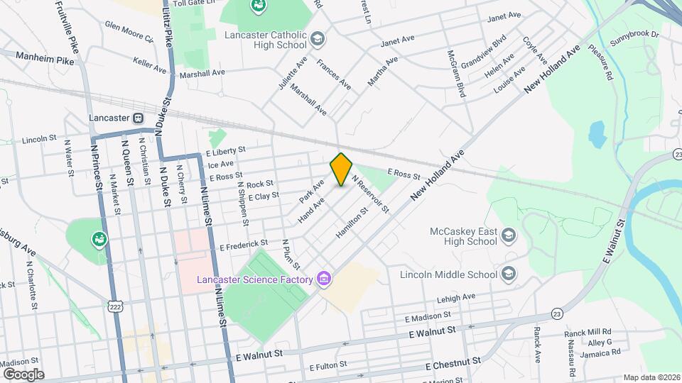 631 E Frederick St Map and Location Details