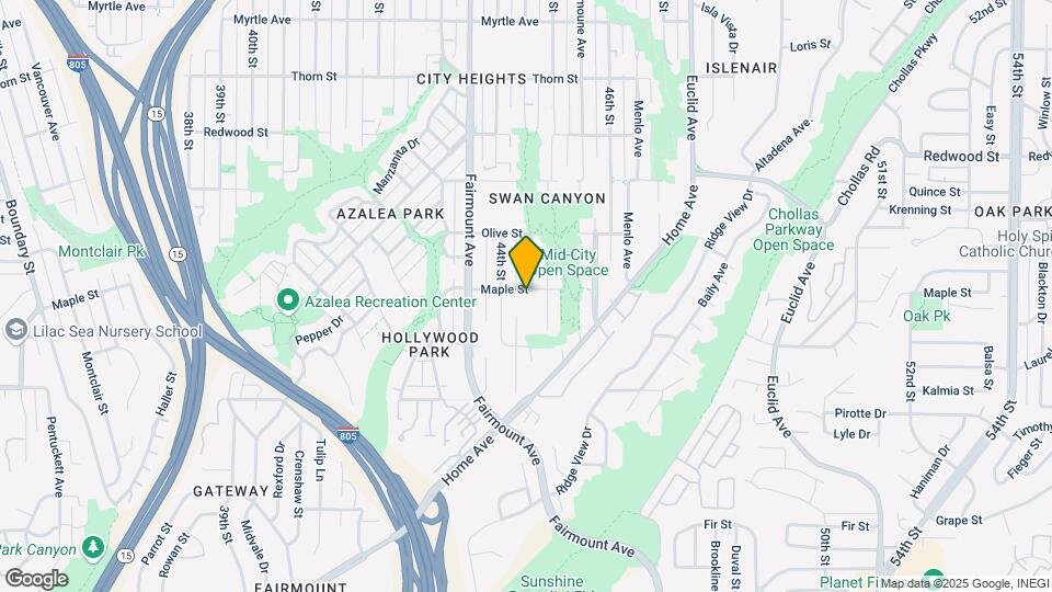 2590 Highland Ave Map and Location Details