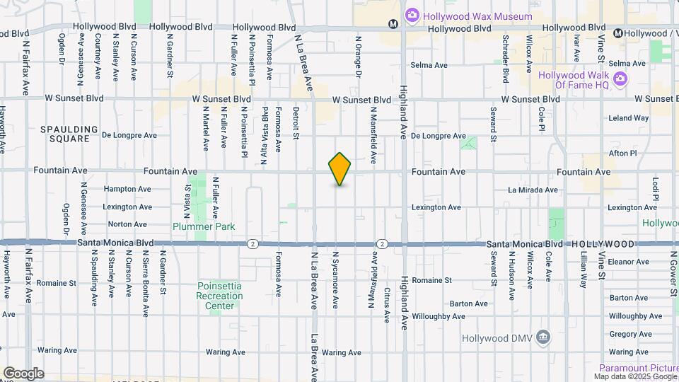 1226 N Sycamore Ave Map and Location Details