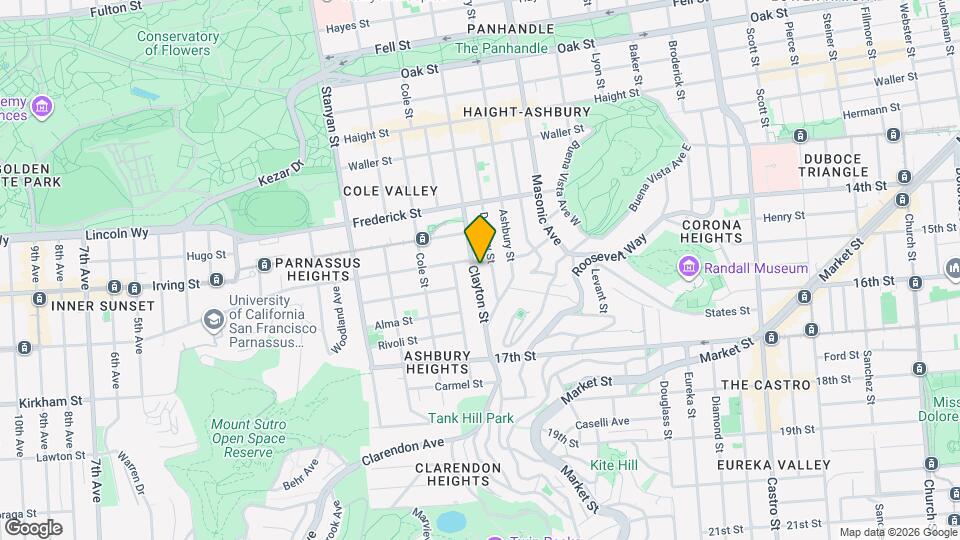 924 Clayton St Map and Location Details