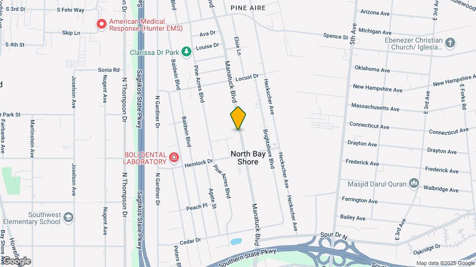 1610 Manatuck Blvd Mapa y Detalles de la Ubicación
