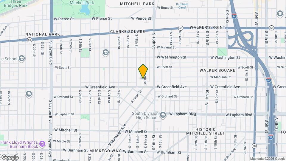 1313-1315 S 17th St Map and Location Details