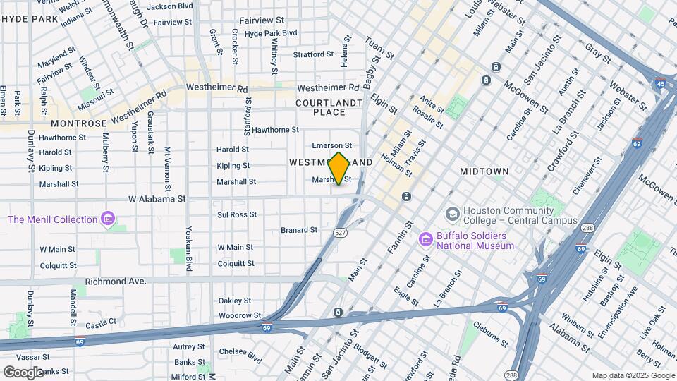 230 West Alabama Apartments Mapa y Detalles de la Ubicación