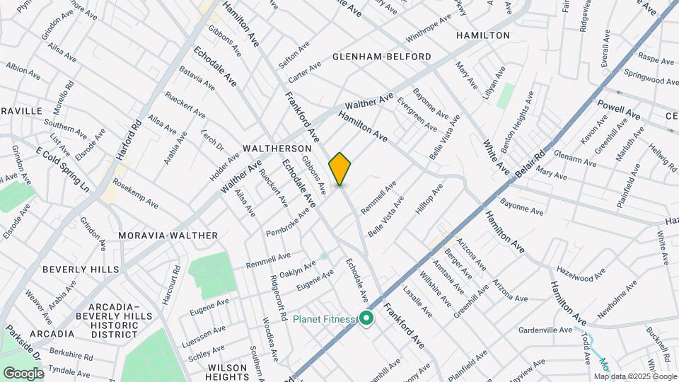 3721 Frankford Ave Map and Location Details