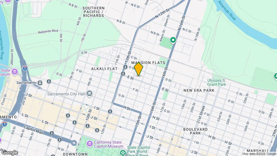 1317 1/2-1409 1/2 E St Map and Location Details