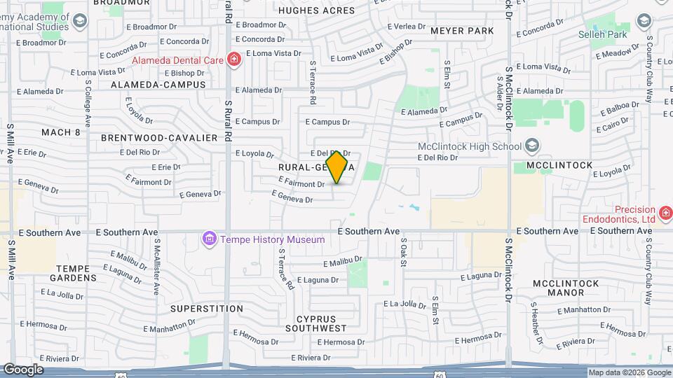 1205 E Fairmont Dr Map and Location Details