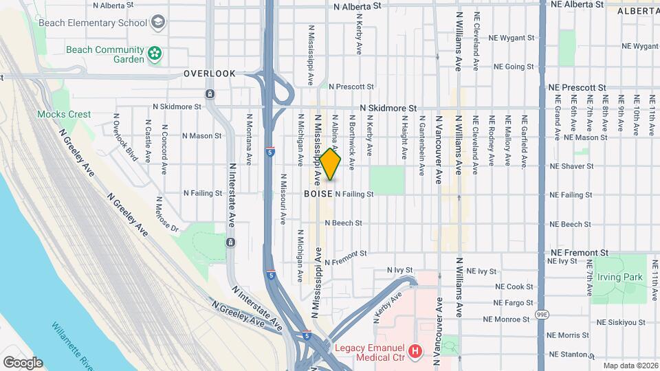 3925 N Albina Ave Map and Location Details