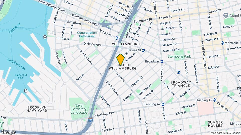 198 Hooper St Mapa y Detalles de la Ubicación