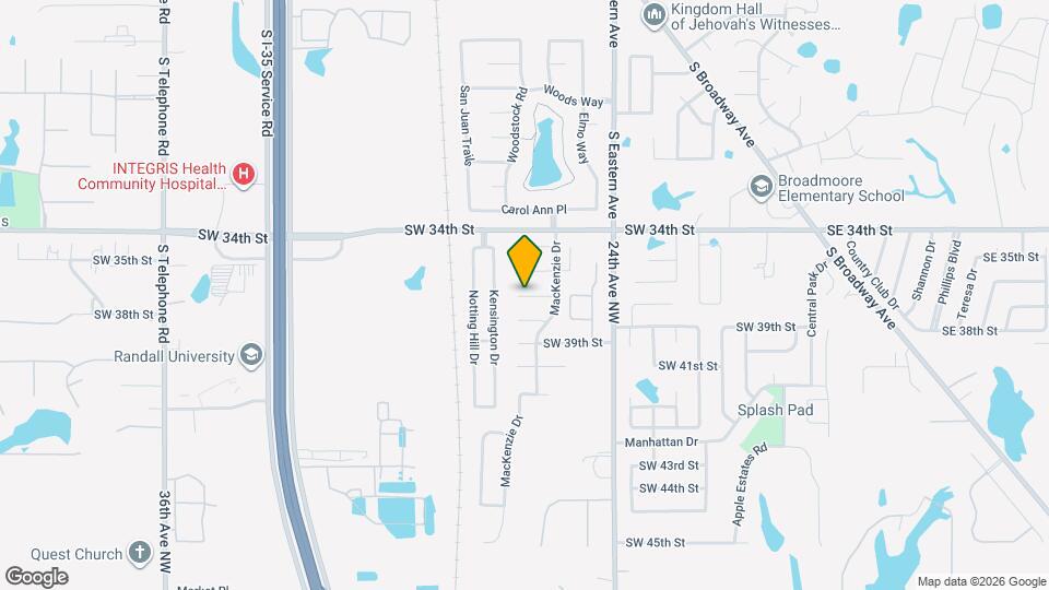 919 SW 37th St Map and Location Details