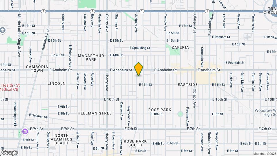 1132-1138 Junipero Ave Mapa y Detalles de la Ubicación