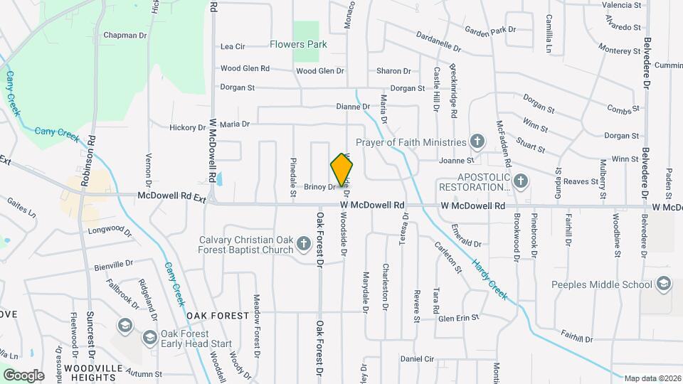 1405 Brinoy Dr Map and Location Details