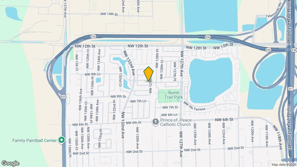 12925 NW 8th Ln Map and Location Details
