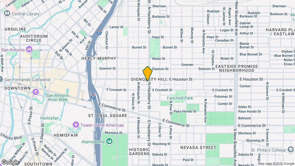 419 N Hackberry St Map and Location Details