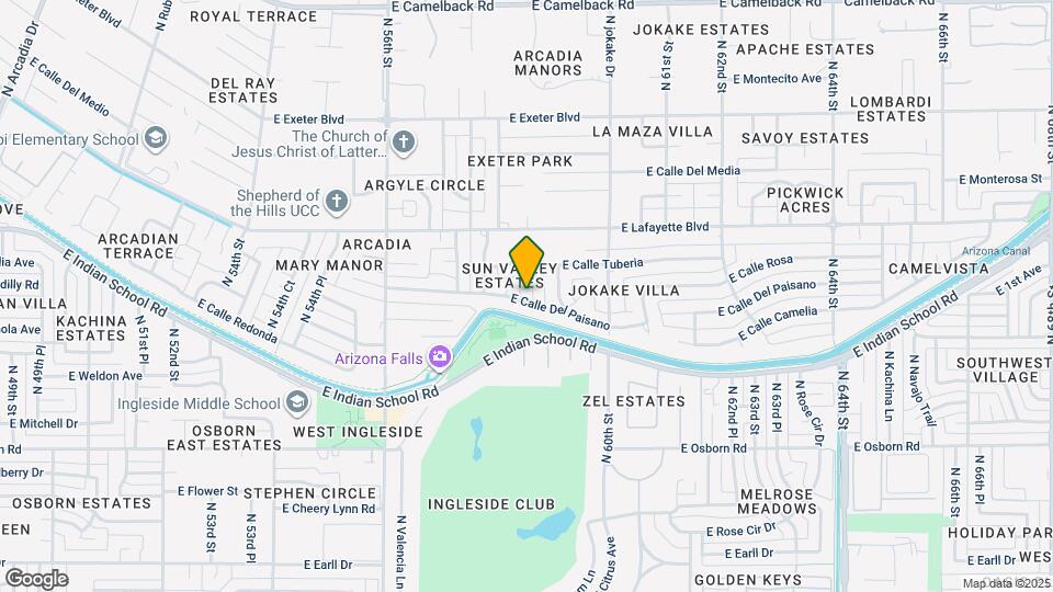 5838 E Calle Del Paisano Map and Location Details