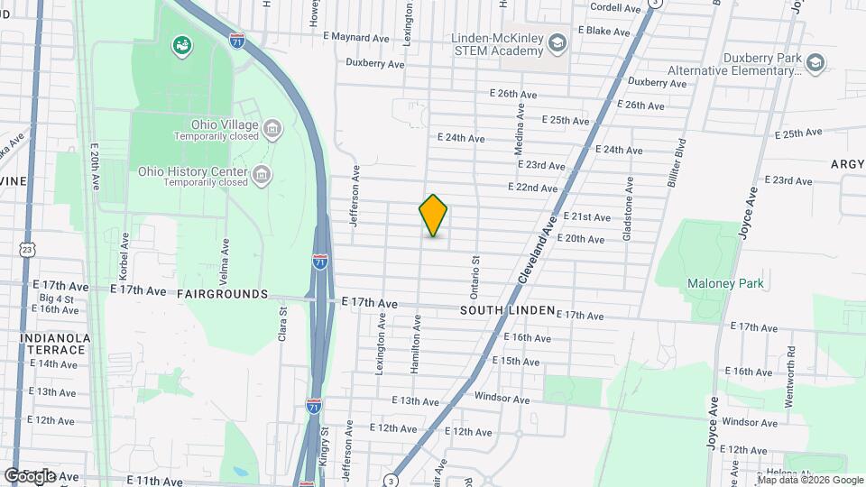 1078 E 19th Ave Mapa y Detalles de la Ubicación