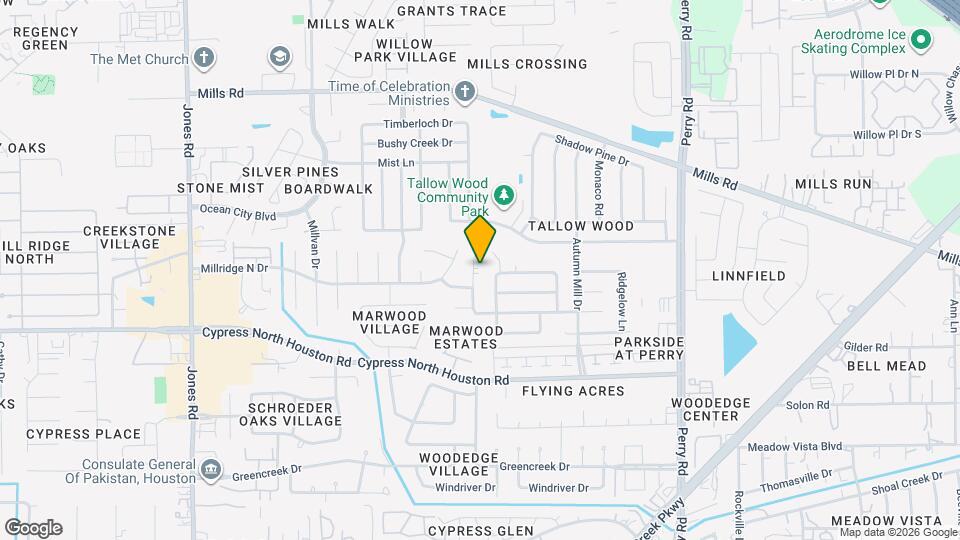 12514 Mill Ln Dr Mapa y Detalles de la Ubicación