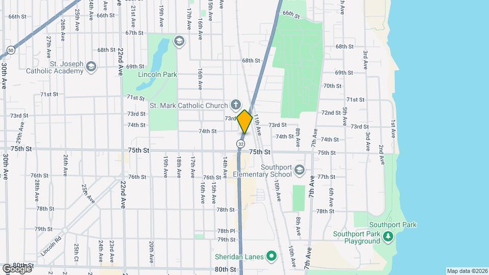 7317 Sheridan Rd Map and Location Details